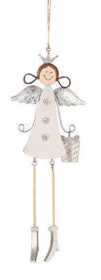 Anhänger Engel mit Geschenk