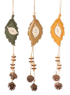 Anhänger Blatt 3 sort.