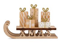 Schlitten mit Geschenken 13x8 cm VE 12