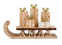 sleigh with gift boxes 13x8 cm 12 pcs.