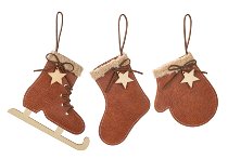 Handschuh/Socke/Schlittschuh 3 sort. 13-14 cm VE12