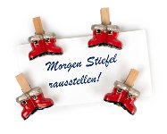 Klipper Nikolausstiefel SET/4 4 cm VE 12 SETS
