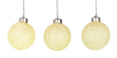 Weihnachtskugel LED inkl. Batterien 3 sort.