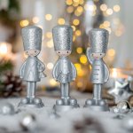 Musician 3 ass. 12 cm silver 18 pcs.