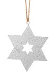star ornament silver 10 cm 24 pcs.