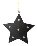 star ornament black 20 cm 12 pcs.