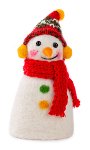 eggwarmer snowman with scarf 11 cm 12 pcs