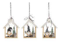 house ornament 3 ass. 11 cm 24 pcs.