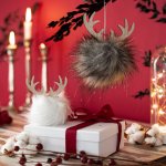 deer head grey 13 cm 12 pcs.