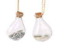 glas ball ornament with glitter 2 ass. 7 cm24 pcs.
