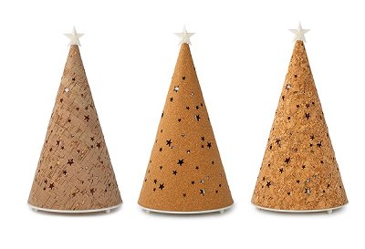 Photophore sapin LED ass. par 3