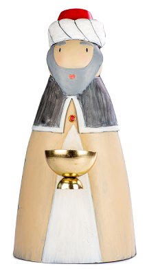 König mit Schale