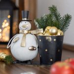 Schneemann mit Übertopf VE 2