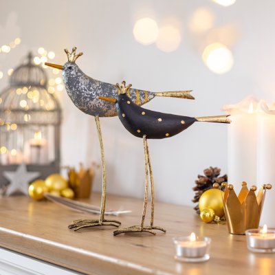 Bird with crown  4 pc