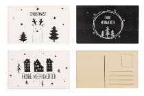 Wooden christmas cards 36 pc 3 asst