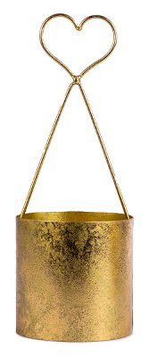 Gefäß mit Herz gold