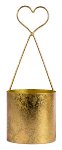 Gefäß mit Herz gold VE 6 27 cm