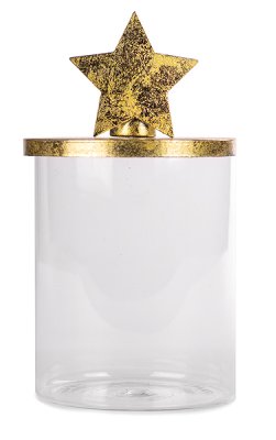 Dose mit Kerzenhalter Stern VE 6