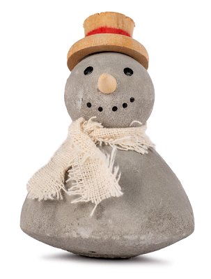 Snowman with hat 12 pc, 8cm