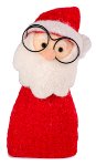 Eggwarmer santa with glasses