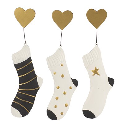 Chaussette suspendu avec pince ass. par 3