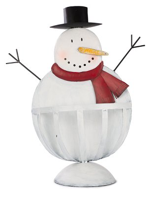 Schneemann mit Korb