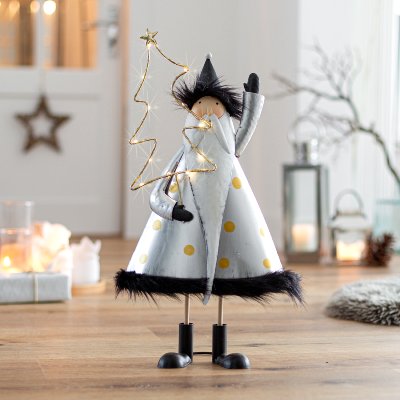 Santa with tree LED