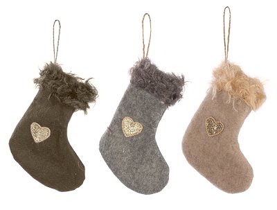 Socke mit Herz 3 sort.