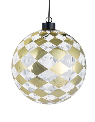 Anhänger Glaskugel gold