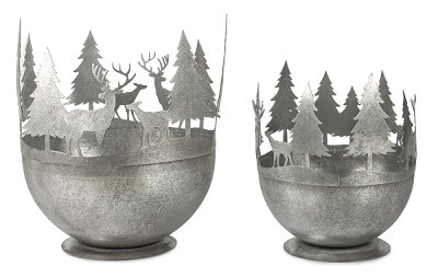 Tealightholder silver SET/2