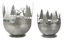 Tealightholder silver SET/2