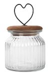 Glas jar with heart