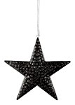 Metal star with hanger,black