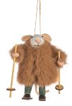 Anhänger Maus mit Skischuh