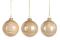 Pallina di Natale in vetro 3 ass.