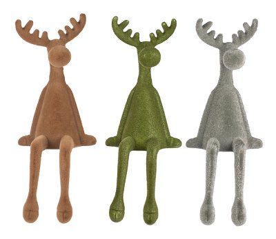 Renne marron/gris/vert ass par 3