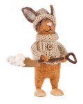 Hase mit Schneeschaufel