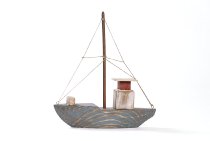 Bateau pour déposer bleu