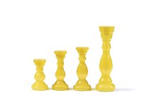 Candleholder 6 pcs. yellow 17 cm