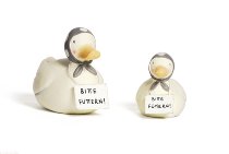 Duck "Bitte füttern" 2 pcs 20x16 cm