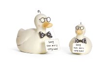 Duck with glasses 2 pcs 20x16 cm