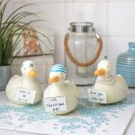Duck with hat "Jäger und Sammler" 2 pcs 20x16 cm