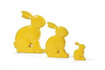 rabbit 25 cm yellow 2 pcs.