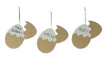 hanging egg 3 ass. german letters 12 pcs.