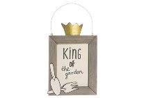 sign King of the garden 12x19 cm VE 4