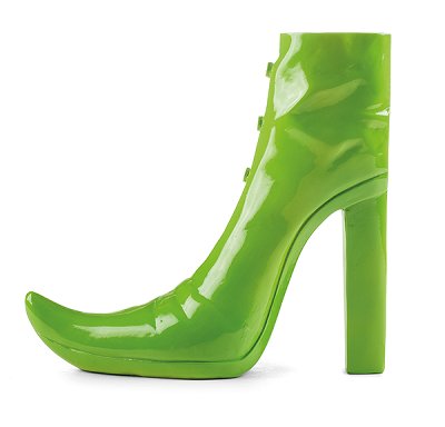 high-heeled boot green 18 cm 2 pcs.