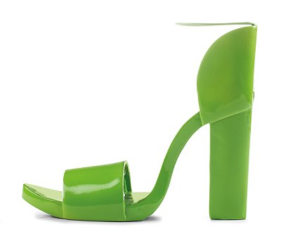 high-heeled shoe green 16 cm 2 pcs.