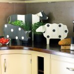 sheep white with black dots 26 cm 2 pcs.