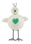 Huhn grünes Herz 10 cm VE 12