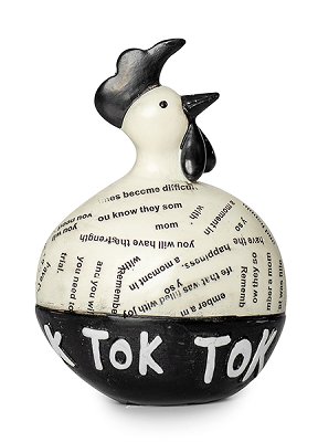 Huhn schwarz "TokTok Tok" 9 cm VE 12